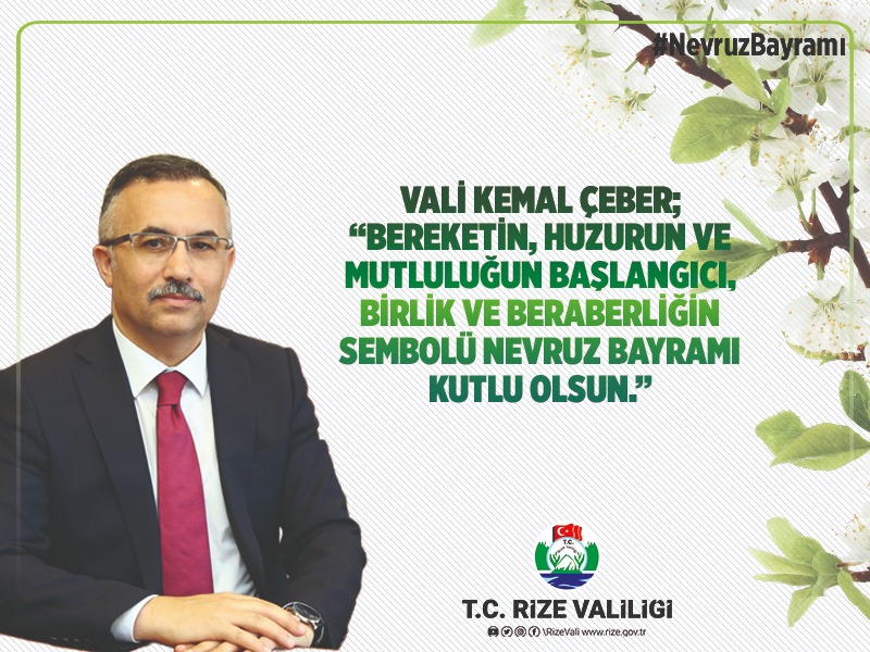 Vali Kemal Çeber’den Nevruz Bayramı Mesajı